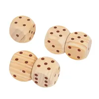 Wooden Yard Dice Set - Includes 5 Oversized Wood Dice, Scorecards And Bag, Outdoor Family Lawn Game For Ages 3+
