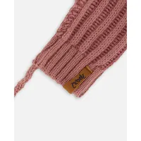 Knit Mittens With Cord