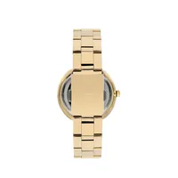 Ladies Lc07232.130 3 Hand Yellow Gold Watch With A Yellow Gold Metal Band And A White Dial