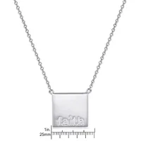 Sterling Silver 16"faith Plaque Necklace