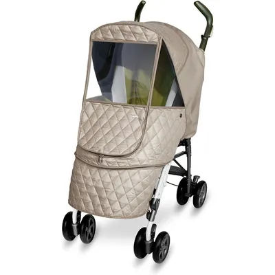 Manito Castle Alpha Quilted Stroller Weather Shield - Chocolate