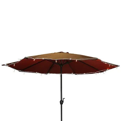 20 Clear Mini Patio Umbrella Lights With Clips - White Wire