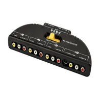 Rca Splitter With 4-way Audio, Video Rca Switch Selector Box + Rca Patch Cable And S-video Cable For Connecting 4 Rca Output Devices To Your Tv