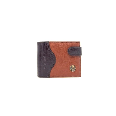 Trifold Leather Wallet With Snap Closure, Rfid Protected 0586