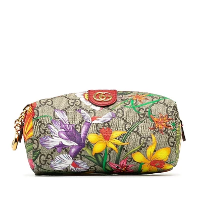 Pre-loved Gg Supreme Flora Ophidia Cosmetic Case