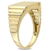 Men's 1/10 Ct Tw Diamond Signet Ring 10k Yellow Gold