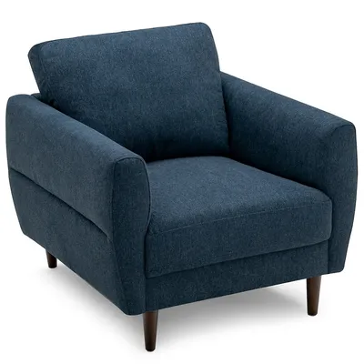 Modern Upholstered Accent Chair Single Sofa Armchair Living Room Furniture Navy