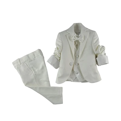 Prince Charming Formal Boys Suit - Stylish Cotton With Blazer, Vest, Shirt, Pants, And Bowtie