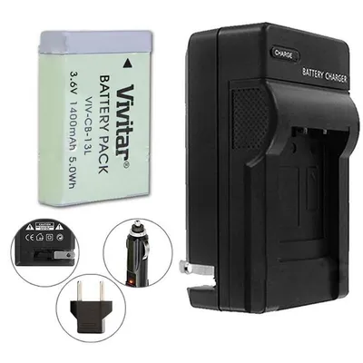 Viv-qcb-217 1 Hour Rapid Battery Charger For Canon Nb-13l Battery + Nb-13l Battery Replacement Battery