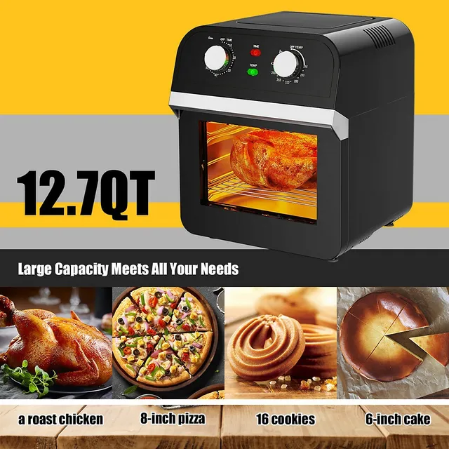Ventray Convection Countertop Oven Master, 26qt Digital Controlled Electric Air Fryer Toaster - Silver