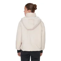 Women Oversize Basic Hood Woven Coat