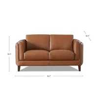 Maui 64.5 In. Leather Loveseat