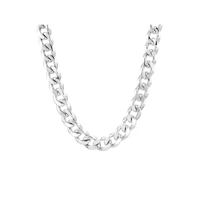 12.6mm Curb Chain In Sterling Silver