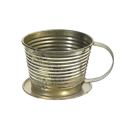 Metal Teacup Planter (antique Finish)