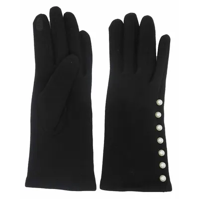 Nicci Ladies - Elegant Wool Glove With Pearls