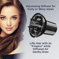 Hair Dryer Diffuser For Natural Curly Or Wavy Hair, Black