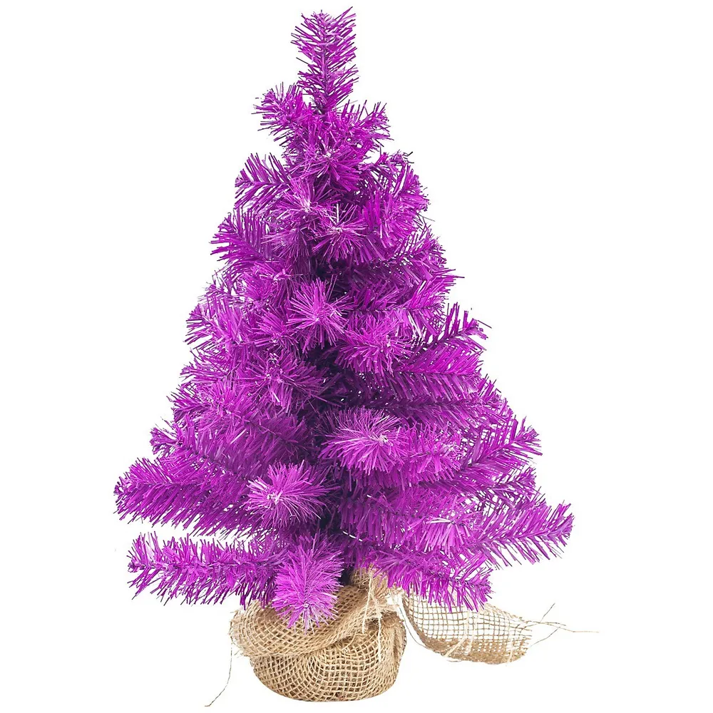 5D Diamond Painting Purple and Gold Christmas Tree Kit - Bonanza