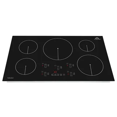 Bezozzo 36 Inch Induction Cooktop, 240v Electric Smoothtop With 5 Boost Burner - Drop-in Glass Electric Stove Top With Timer, Child Safety Lock And Sensor Touch Control - FCTIN0539-36