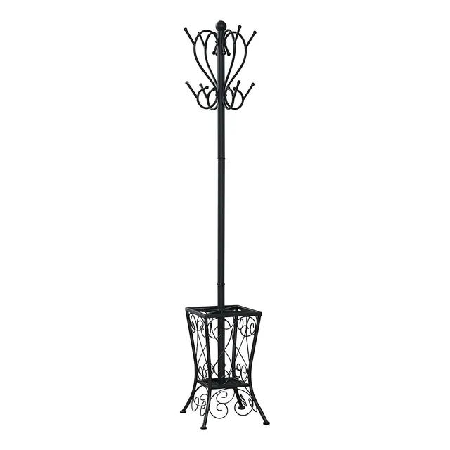 Costway Metal Coat Hat Rack Organizer Clothes Hanger Hooks Tree Stand  Umbrella Holder : Target