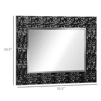 Modern 3d Mosaic Wall Mirror 32" X 24"