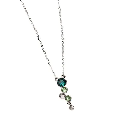 Emerald Crystal Clustered Pendant Necklace