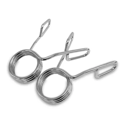Olympic Spring Collar Clips - Pair Of 2-inch Barbell Clamps