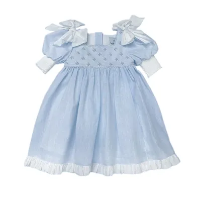 Charlotte Baby Blue Linen Dress