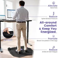 Anti Fatigue Standing Desk Mat W/ Massage Roller Ball Foot Massage Points Office
