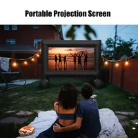 Inflatable Movie Projector Screen Projection Outdoor Home Theater W/ Blower