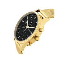 Men's Chronograph Watch In Gold Tone Stainless Steel