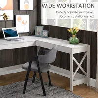 L-shaped Computer Corner Writing Desk