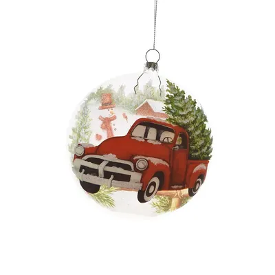 Hanging Flat Ball Ornament (pack Of