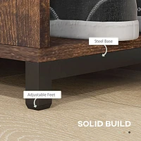 Shoe Bench With Flip Drawer For 6 Pairs Of Shoes