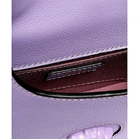 La Medusa Lilac Pebbled Leather Mini Hobo Bag