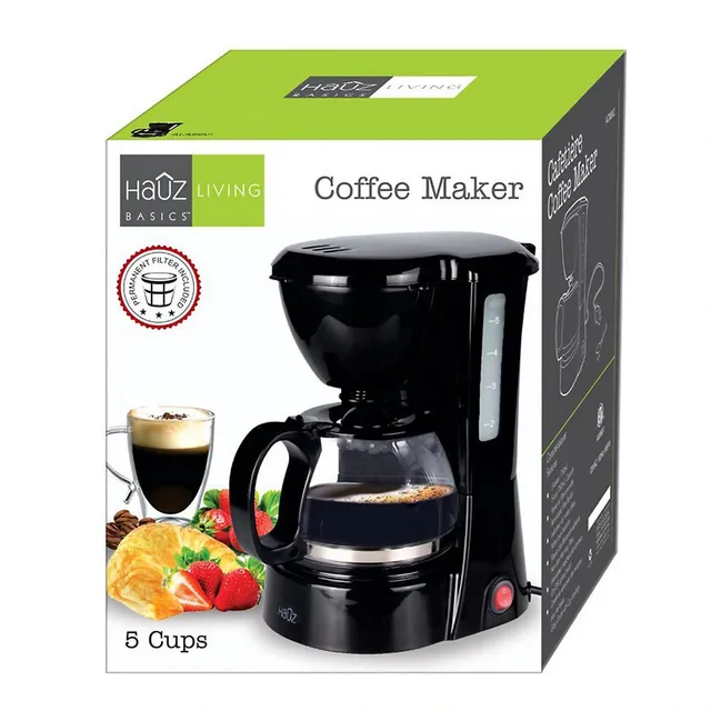 Hauz 5 Cups 750Ml Coffee Maker White