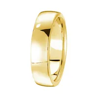 14k Yellow Gold Wedding Ring Low Dome Comfort Fit (5 Mm)