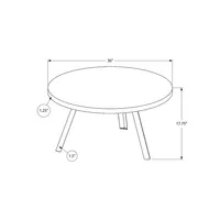 Coffeetable 36" Diameter / Reclaimed Wood / Metal