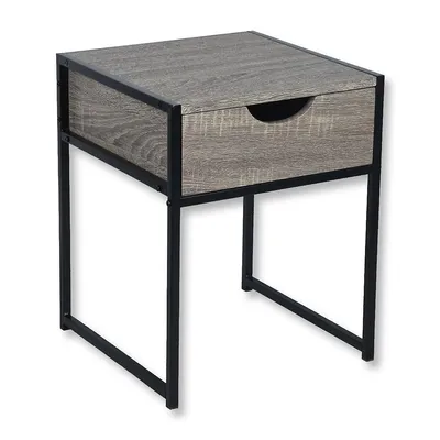 Side Table With Drawer, Made Of Mdf, 15.7" X 19.7"