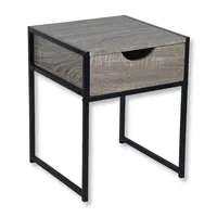 Side Table With Drawer, Made Of Mdf, 15.7" X 19.7"