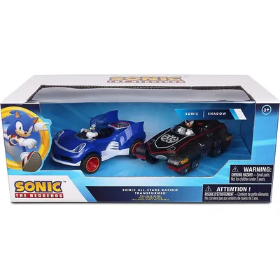 Sonic Transformed All-stars Racing Pull Back Action: Shadow And Sonic Hedgehog 2 Pack