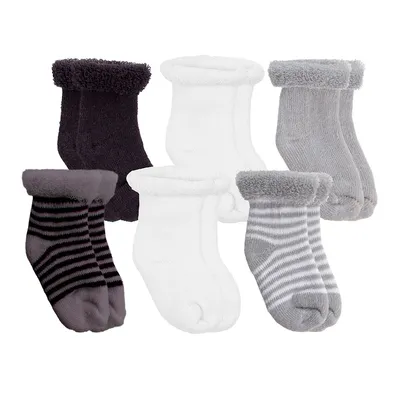 6-pack Terry Newborn Socks