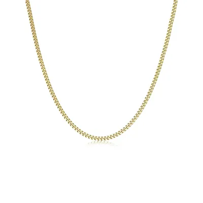 18k Goldplated Sterling Silver 3.2mm Curb Link Chain