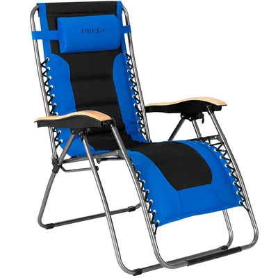 Padded Zero Gravity Lounge Chair Oversize Folding Adjustable