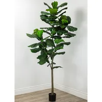 Faux Botanical Fiddle Leaf Fig Tree In Green 84 In. Height