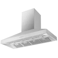Orvieto -inch Wall Mount Range Hood, 1200 CFM Double Motor, 4 Speed Control, All Stainless