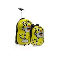TUCCI Italy Kids Tigerlicious 2pc Luggage Set (16', 13') with Suitcase and Backpack