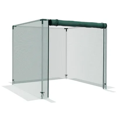 12' X 4' Crop Cage, Plant Protection Tent With Zippered Door