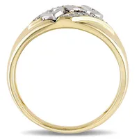 Men's Diamond Accent "dad" Ring 10k Yellow Gold