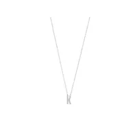 M Initial Necklace with 0.10 Carat TW of Diamonds in 10kt Yellow Gold