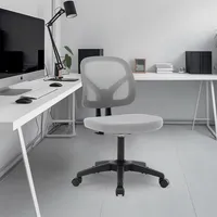 Ergonomic Low-back Office Desk Chair, Adjustable Height Computer Task Chair With Swivel Casters